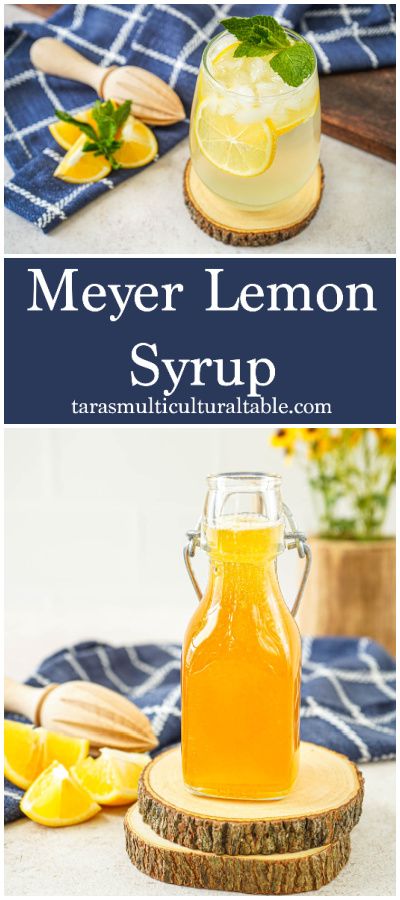 Meyer Lemon Syrup in a jar and mixed with sparkling water in a glass. Lemon Syrup Recipe, Lemon Simple Syrup, Homemade Coffee Syrup, Water Cocktails, Simple Syrups, Creamy Salad Dressing, Lemon Syrup, Tea Cocktails, Star Food