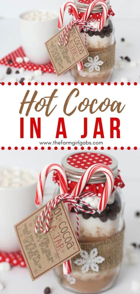 Hot Cocoa In A Jar, Cocoa Mix In A Jar, Cocoa In A Jar, Christmas Hot Chocolate Gifts, Mason Jar Gifts Recipes, Christmas Gift Ideas For Family, Christmas Jar Gifts, Hot Chocolate In A Jar, Chocolate Jar