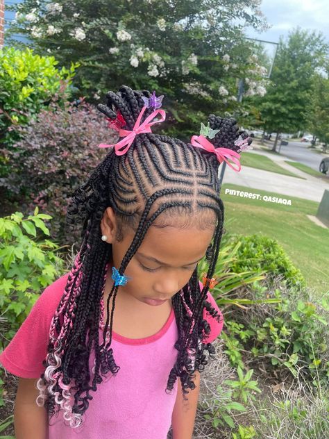 #littlegirlhairstyles #blackgirlhair #braids #neatbraids #prettygirl 6th Grade Hairstyles, Natural Hair Kids Hairstyles, Hairstyles For Princess, Babygirl Hairstyle, Grade Hairstyles, Vacay Hairstyles, Kid Braids, Hairstyles 4c, Hairstyle For Kids