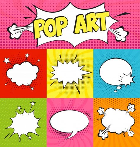 Pop Art Vector, 5th Grade Art, Comic Cover, Speech Bubbles, Pop Art Comic, Ecole Art, Roy Lichtenstein, Middle School Art, Art Et Illustration