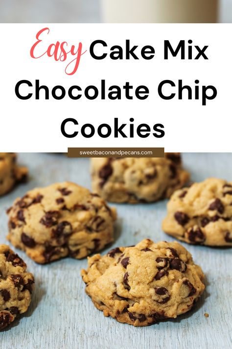 Here is how to make cake mix chocolate chip cookies, the easiest and tastiest chocolate chip cookies. When you make a purchase using a link on this page, we may receive a commission. As an Amazon Associate I earn from qualifying purchases. For more information, please see About Us. Chocolate Chip Cookies With Cake Mix Boxes, Quick And Easy Chocolate Chip Cookies, Easy Chocolate Chip Cookies 3 Ingredients, Cookies With Cake Mix Boxes, Chocolate Chip Cake Mix Cookies, Easy Chocolate Chip Cookies Recipe, Moist Chocolate Chip Cookies, Betty Crocker Chocolate Chip Cookies, Cake Mix Chocolate Chip Cookies