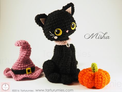 1aum Kat Haken, Halloween History, Crochet Cat Pattern, Cat Amigurumi, Pola Amigurumi, Halloween Crochet Patterns, Special Halloween, Crochet Amigurumi Free, Halloween 2016