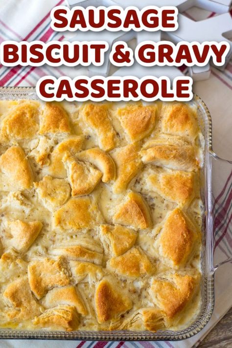 Biscuits And Gravy Hashbrown Breakfast Casserole, Baked Biscuits And Gravy, Sausage Gravy Bubble Up, Sausage Egg Gravy Biscuit Casserole, Sausage Gravy And Biscuit Pie Recipe, Sausage Biscuit Bake, Sausage Gravy Biscuit Bubble Up Casserole, Sausage Gravy Bake, Biscuits N Gravy Casserole