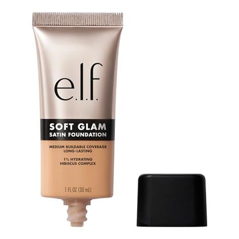 e.l.f. Soft Glam Foundation, Medium Coverage, Long-Lasting & Buildable Foundation For A Smooth, Satin Finish, Vegan & Cruelty-Free, 31 Medium Neutral Elf Foundation, Face Sponge, Long Lasting Foundation, Skin Undertones, Waterproof Liquid Eyeliner, Elf Makeup, Makeup Bag Organization, Too Faced Foundation, Soft Glam