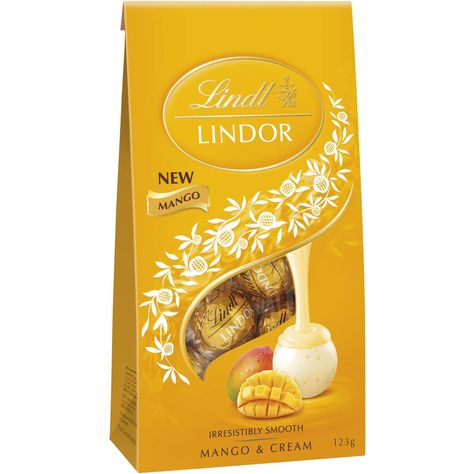 Lindt Lindor Mango & Cream  image Lindor Chocolate, Mango Chocolate, Mothers Day Chocolates, Chocolate Delivery, Online Chocolate, Chocolate Stores, Mango Cream, Lindt Lindor, Lindt Chocolate