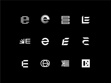 E Monograms by Brendan O'Connor on Dribbble Creative Logo Design Art, Graphic Shapes Design, Design Studio Logo, Website Logo Design, Trendy Logos, Text Logo Design, Logo Design Inspiration Branding, Design Logos, Minimal Logo Design