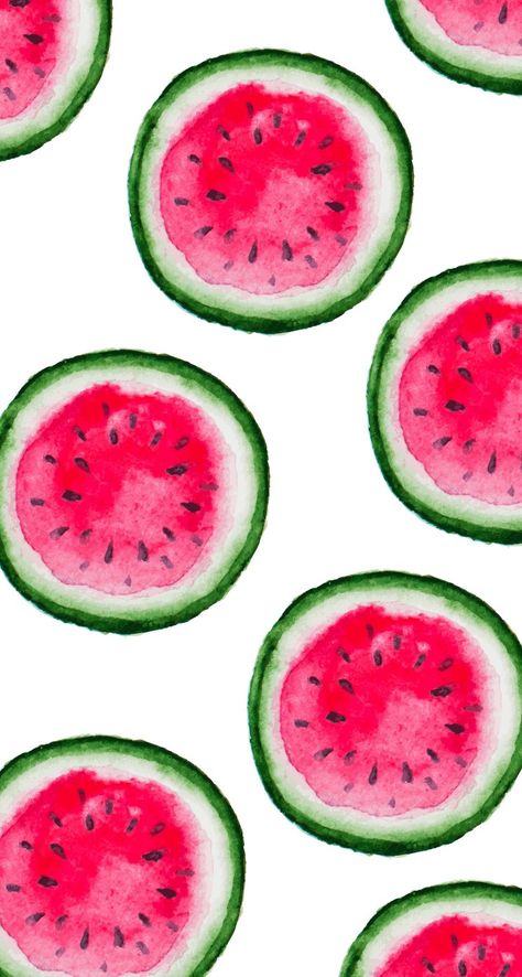 Watermelon summer wallpaper Scribbled Art, Whimsical Food, Water Colouring, Watercolor Fruits, Tumblr Iphone Wallpaper, Water Melon, Watermelon Pattern, Fruit Wallpaper, Kids Print