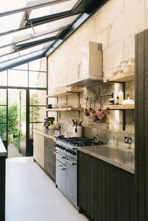 Devol Kitchens, Industrial Style Kitchen, House Extension Design, Farmhouse Kitchen Design, Kitchen Extension, Industrial Kitchen, Modern Farmhouse Kitchens, Stylish Kitchen, Outdoor Kitchen Design