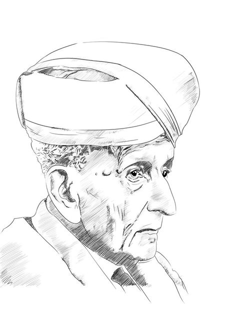 Mokshagundam Visvesvaraya, M Visvesvaraya, Sketch, Male Sketch