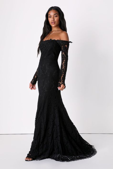 2023 Dress, Long Sleeve Prom, Black Prom Dress, Formal Dresses Gowns, Prom Dress Inspiration, Black Prom, Trendy Dress, 2024 Trends, Black Wedding Dresses