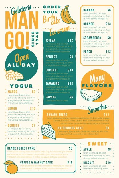 Menu Card Design Cafe, To Go Menu Design, Good Menu Design, Daily Menu Design, Cool Menu Design Ideas, Take Out Menu Design, Menu Layout Ideas, Price Menu Design, Restaurant Menu Layout