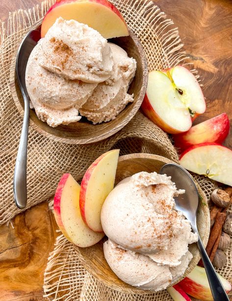 Apple Cider Ice Cream Cider Ice Cream, Recipe Using Apples, Apple Ice Cream, Ice Cream Photography, Ice Cream Mixture, Homemade Ice Cream Recipes, Ninja Creami, Homemade Apple, Ice Cream Machine