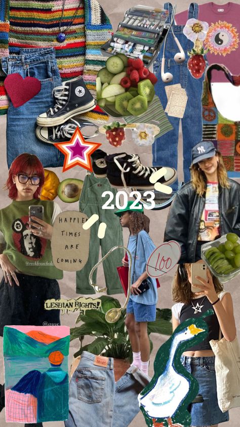 2023 vision board :-P #aesthethic #visionboard #lesbian #2023 #taylorswift #newyearsaesthetic 2023 Vibes, Vision Board 2023, 2023 Vision Board, 2023 Vision, Spring 2023, Summer 2023, Your Aesthetic, Spring Fashion, Vision Board