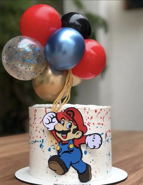 Super Mario Bros Party Ideas, Mario Bros Birthday Party Ideas, Mario Crafts, Mario Birthday Cake, Mario Bros Cake, Super Mario Bros Birthday Party, Super Mario Cake, Super Mario Bros Party, Mario Cake