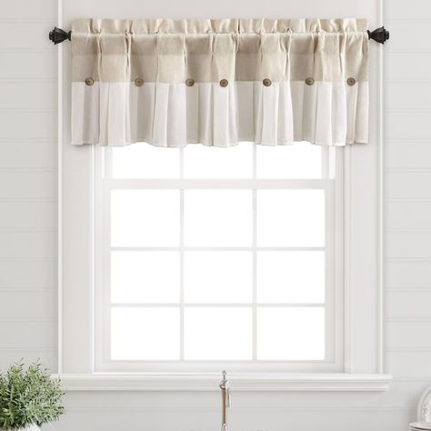 PRICES MAY VARY. Natural Linen Farmhouse Style - A unique and classic look that adds farmhouse style to your home, use multiple strips to decorate your entire farmhouse style house. Design – The pleated paneling of this classic valance adds a lovely accent and gives the piece a unique look. Dimensions – It measures 52 inches wide with an 18-inch drop and 2-inch ruffle detail at the top. This valance is easily hung by sliding the curtain rod through the 3-inch rod pocket. Material - Natural linen Grey Kitchen Curtains, Living Room Valances, Bathroom Valance, Farmhouse Valances, Valances For Windows, Farmhouse Valance, Door Treatments, Kitchen Curtains And Valances, Windows Kitchen