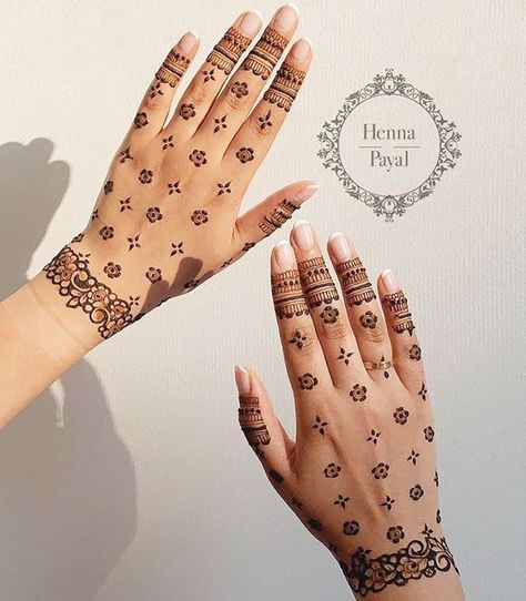 Henna designs, also known as Mehndi designs, are intricate and beautiful patterns typically applied to the skin using henna paste. These designs are often used for celebrations and special occasions, particularly in South Asia, the Middle East, and North Africa. The art of henna design has been practiced for centuries and varies greatly depending on cultural traditions and personal preferences.  cute thigh tattoos men’s full sleeve tattoo fine line tattoo words love your tattoo cute thigh tattoo Karva Chauth Mehndi Designs, Small Henna Designs, Cute Henna Designs, Tattoos Henna, Jagua Henna, Cute Henna, Henna Hand, Eid Mehndi Designs, Henna Art Designs