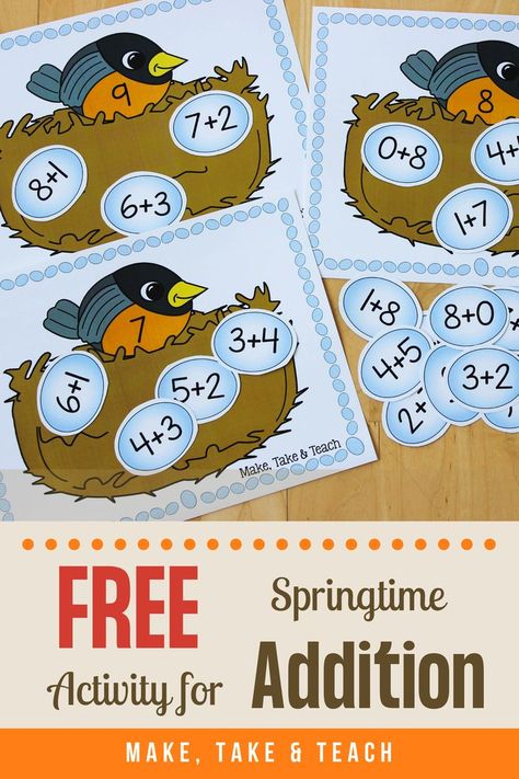 Addition Activities, Addition Games, True Spring, Addition Facts, Winter Kindergarten, Math Game, Activities Preschool, Math Addition, Math Activity