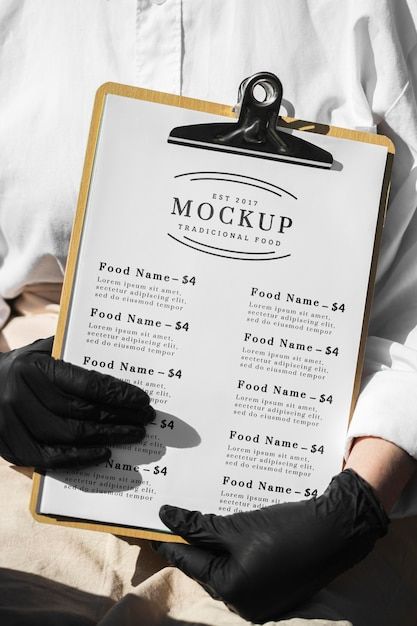 Restaurant menu mock-up on clipboard | Free Psd #Freepik #freepsd #mockup #food #menu #restaurant Menu Mockup Free, We Are Open Sign, Food Mockup, Mexican Menu, Meat Skewers, Menu Mockup, Pizza Restaurant, Food Names, Clipboard