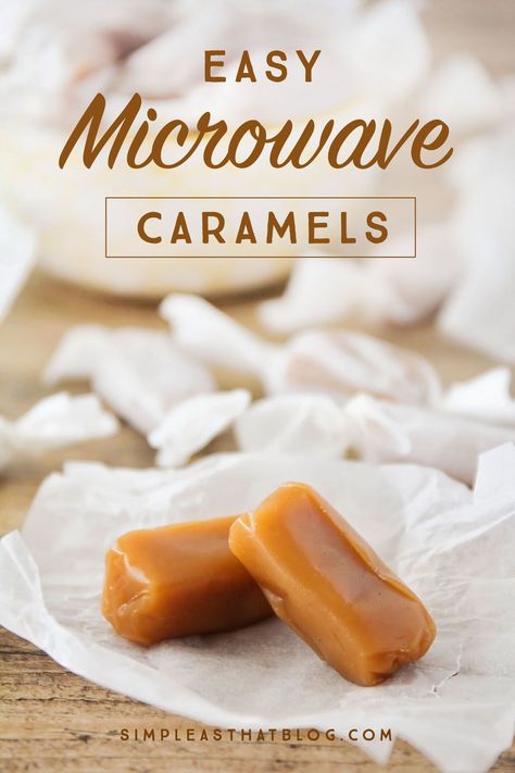 Easy Microwave Caramels Caramel Recipe Easy, Microwave Caramels, Caramel Recipe, Easy Caramel, Homemade Candy, Coconut Caramel, Soft Caramel, Christmas Candy Recipes, Caramel Candy