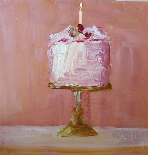 #OilPaintingFood Oil Painting Videos, Oil Painting Woman, Drawing Vintage, Cake Drawing, Thick Paint, Watercolor Cake, Oil Painting Inspiration, Paint Night, Painted Cakes