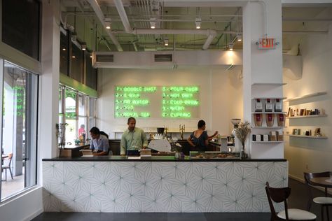 Meet All Day, The Shop Changing Miami’s Coffee Scene Breakfast Miami, Coffee Presentation, Parker House Rolls, Coffee Counter, Miami Restaurants, Plush Furniture, Wynwood Walls, Coffee Store, Sunny Isles