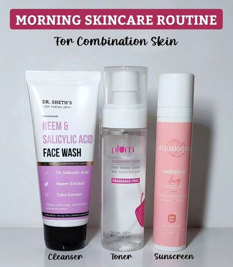 skincare Skincare Routine For Combination Skin, Routine For Combination Skin, Cleanser Products, Combination Skin Care Routine, Moisturizer For Combination Skin, Skincare For Combination Skin, Beginner Skin Care Routine, Men Skin Care Routine, Morning Skincare Routine