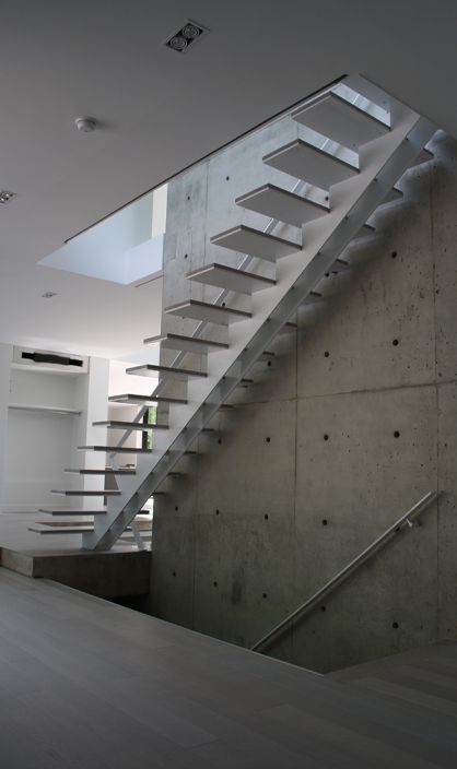 Floating stair company offering prefab stairs, frameless glass railings and more modern stair needs Prefab Stairs, Stairs Concrete, Interior Stair Railing, Interior Design Degree, Entryway Stairs, Stairs To Heaven, Glass Railings, Best Interior Paint, Stairs Design Interior