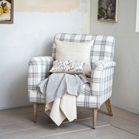 The perfect spot to unwind with a great book and a cup of tea! This plaid beauty just arrived and we absolutely love it! We are OPEN 11-5 pm and can’t wait to see you! . . . #newarrivals #chair #plaid #cozycorner #furniture #homedecor #homedecorstore #homefurnishings #homegoods #burnstn #fairviewtn #franklintn #clarksvilletn #shoplocalnashville #mossandemberstn #mossandembers Plaid Accent Chair, Patterned Upholstery, Farmhouse Armchair, Reading Spot, Upholstered Armchair, Classic Grey, Home Design Plan, Chair Dimensions, Upholstered Arm Chair