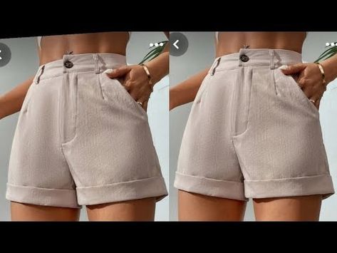 How To Make A Short Pants Pattern For Beginners/ How To Draft A Short Pattern - YouTube How To Sew A Short Pants, Short Pants Pattern, Pants Tutorial, Tools Organizer, Pattern Step By Step, Sewing Shorts, Diy Sewing Tutorials, Sewing Pants, Sewing Machine Projects