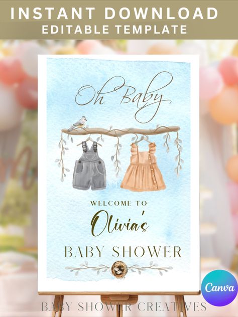 A must have welcome sign for your baby shower. Our adorable "Oh Baby" themed welcome sign sets the mood and expectation of your baby shower. Great for the entrance to party room, walkway, front door or even in the baby shower as decoration and a perfect photo backdrop! #babyshower #babyshoweridea Welcome Sign For Baby Shower Entrance, Walkway Front Door, Baby Shower Entrance Decor, Party Room, Modern Baby Shower, Shower Welcome Sign, Baby Shower Welcome Sign, Entrance Decor, Boho Baby Shower