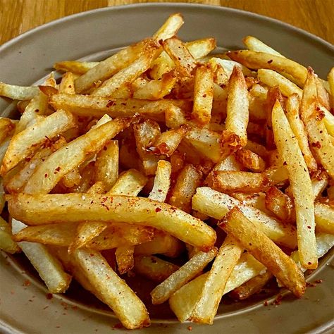 Fried French Fries, The Best French Fries, Fried Fries, Deep Fried French Fries, Cooking French Fries, Perfect French Fries, Best French Fries, French Potatoes, Making French Fries