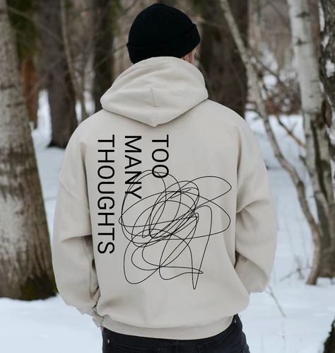 Hoodie Packaging, Too Many Thoughts, Womens Techwear, Heavy Hoodie, Hoodie Images, Font Ideas, Focus And Concentration, Dope Outfits For Guys, Classic Sweater