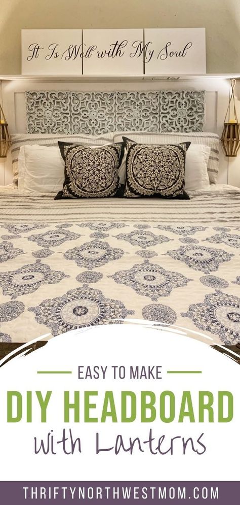 DIY Headboard with Lights Diy Headboard With Lights, Home Depot Gift Card, Make Your Own Headboard, Headboard With Lights, Diy Headboards, Diy Furniture Hacks, Diy Headboard, Paint Colours, Amazing Diy