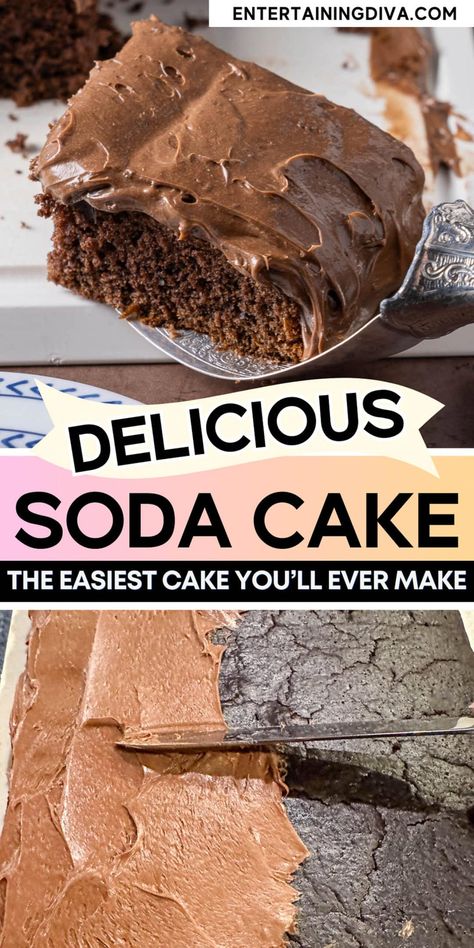 Super Easy 2-Ingredient Soda Cake | Recipes Cake Mix And Soda Recipes 2 Ingredients, Soda Pop Cake Recipe, Cake With Soda Recipes, Soda Cake Mix Recipes, Soda Cake Recipe 2 Ingredients, Cake Mix With Soda, Cake Mix And Soda Recipes, Cakes Made With Soda, Diet Soda Cake