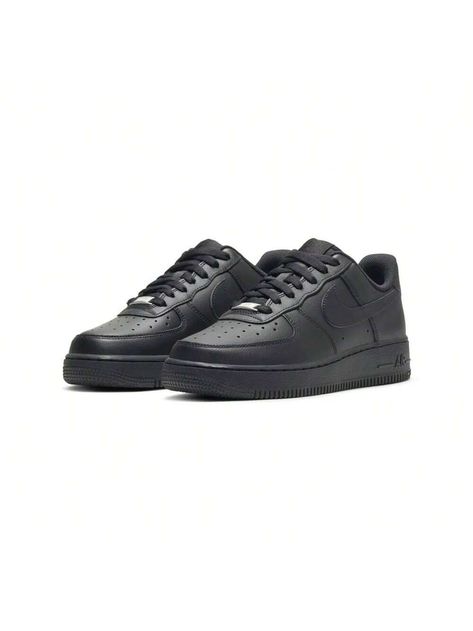 Women's Air Force 1 '07 Low Triple Black Sport Style Shoes Black         Sports & Outdoor Shoes, size features are:Bust: ,Length: ,Sleeve Length: All Black Air Force 1, Black Sneakers Aesthetic, Aesthetic Black Shoes, Black Wishlist, Black Airforce 1, Air Force 1 Noir, Black Forces, Black Sneakers For Women, Black Af1