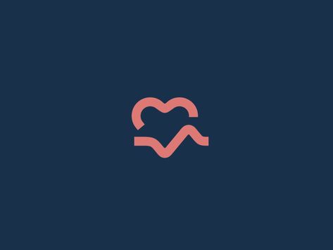 Medical Logos Inspiration, Heart Logo Design, Doctor Logos, Healthcare Logo, Heart Brand, Creative Logo Design, Waves Logo, Medical Logo, Website Logo