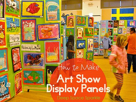 How to make art show display panels Art Show Displays, Art Show Display, Art Display Panels, Art Room Doors, Deep Space Sparkle, Display Panel, Middle School Art, Art Programs, Family Art