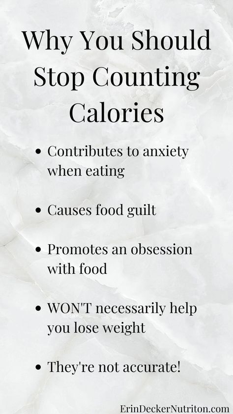 Calories in, calories out. That has been the standard advice. But there are a few reasons you should stop counting calories. Click to read more! Stop Counting Calories, Food Psychology, Anti Diet, Food Guilt, Healthy Body Images, Food For Digestion, Anti Dieting, Counting Calories, Health Talk