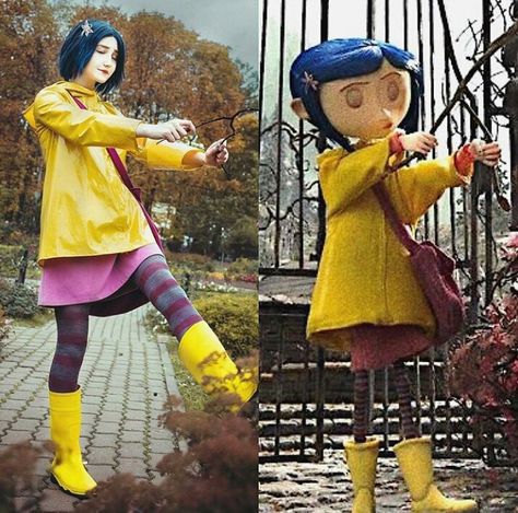 Coraline cosplay by m.m.o.ll.y Coraline Cosplay, Coraline Halloween Costume, Coraline Makeup, Coraline Costume, Coraline And Wybie, Coraline Art, Coraline Aesthetic, Creepy Halloween Makeup, Hot Halloween Outfits