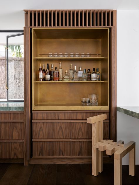 Walnut Timber, Joinery Design, Mini Bars, Mobile Bar, Pool Bar, Curated Design, Polished Concrete, Udaipur, Local Design