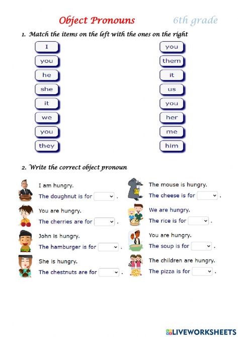 Object Pronouns Worksheets For Kids, Subject And Object Pronouns Worksheets, Object Pronouns Worksheets, Personal Pronouns Activities, Primary English Teaching, Subject And Object Pronouns, Pronoun Grammar, Pronouns Exercises, Personal Pronouns Worksheets