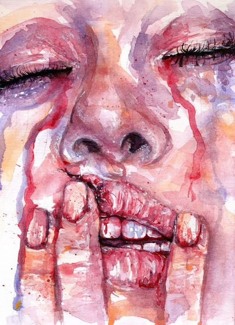 Doriana Popa - Paintings for Sale | Artfinder Distortion Art, Gcse Art Sketchbook, Face Illustration, Swag Art, Gcse Art, Art Themes, Buy Paintings, Indie Brands, Ink Painting