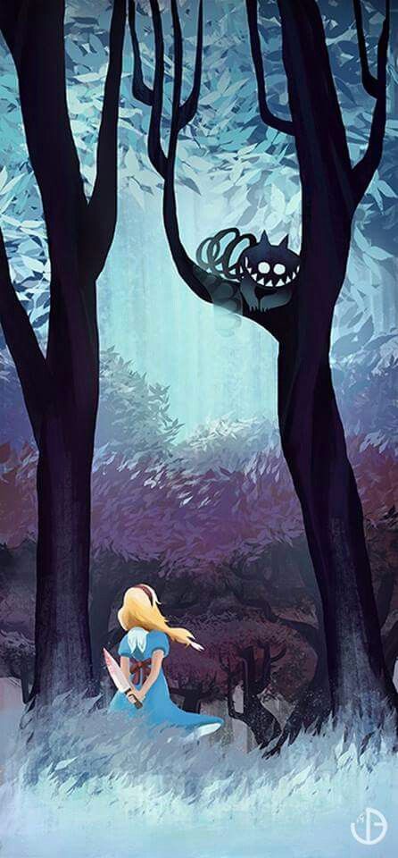 Alice in Wonderland  ~in the forest, Cheshire in tree Otto Schmidt, Disney Wallpapers, Alice Madness Returns, Mike Mignola, Images Disney, Alice Madness, Arthur Rackham, Walt Disney Animation, Wallpaper Iphone Disney