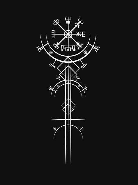 Viking Art Drawing, Ancient Viking Art, Viking Magic, Viking Compass Tattoo, Maching Tattoos, Valkyrie Tattoo, Viking Tattoo Symbol, Viking Tattoo Sleeve, Compass Art