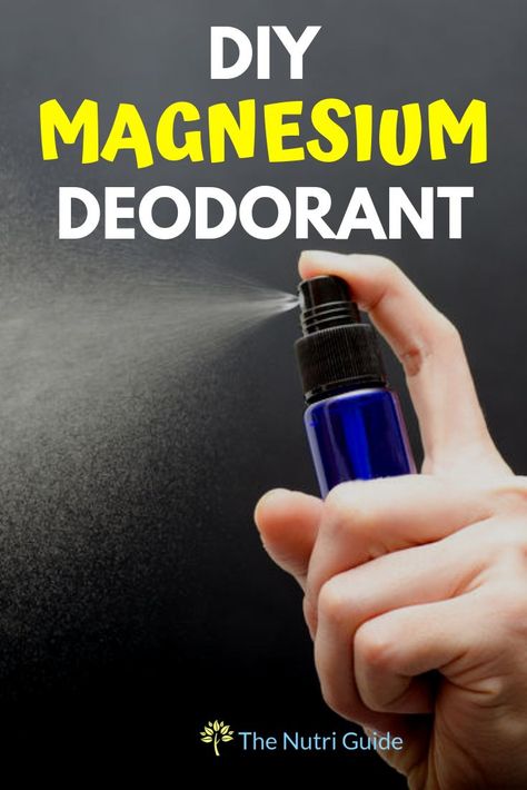 Make your own homemade magnesium oil deodorant spray- Easy DIY spray recipe to naturally fight odor with the power of magnesium oil #deodorant #naturalremedy #essentialoils #diy Body Odor Remedies, Diy Deodorant Spray, Odor Remedies, Magnesium Deodorant, Magnesium Oil Spray, Deodorant Recipes, Magnesium Spray, Diy Essential Oil Recipes, Diy Deodorant