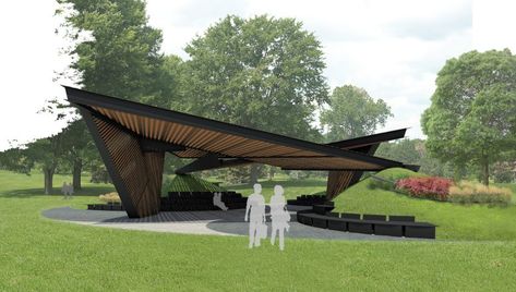 Modern Pavilion Design, Gambar Lanskap, Pavilion Architecture, Pavilion Design, Architecture Concept Drawings, Landscape Architecture Design, Architecture Design Concept, Parking Design, Education Architecture