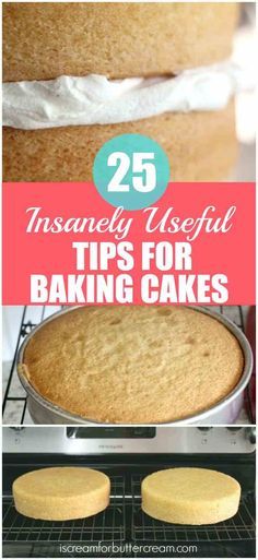 25 Insanely Useful Tips for Baking Cakes Nyttige Tips, Baking Secrets, Cakes To Make, Baking 101, Dessert Aux Fruits, Baking Cakes, Gateaux Cake, Köstliche Desserts, Cake Decorating Tips