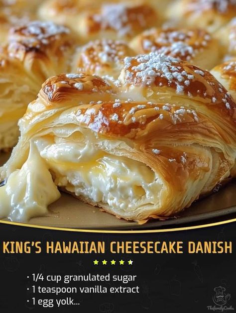 Crockpot Recipes | King’s Hawaiian Cheesecake Danish 🌞🧀🍞 | Facebook Hawaiian Cheesecake Danish, Cheesecake Danish, Hawaiian Cheesecake, Danish Recipes, Polish Desserts, Cream Cheese Danish, Hawaiian Sweet Rolls, King Food, Danish Food