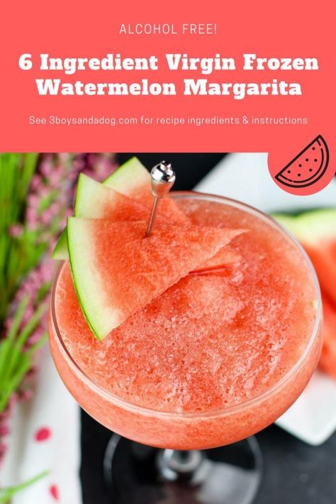 virgin frozen watermelon margarita (1) Watermelon Daquiri Recipe, Fruity Margarita Recipe, Margarita Drinks, Frozen Watermelon Margarita, Unique Smoothies, Blueberry Margarita, Virgin Drinks, Watermelon Popsicles, Frozen Watermelon