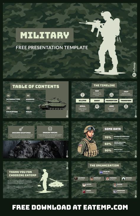 Military 13 Military Powerpoint, Graphic Design Activities, Military Graphics, Google Slides Theme, Pakistan Army, Group Project, Military Design, Photo Layouts, Google Slides Themes